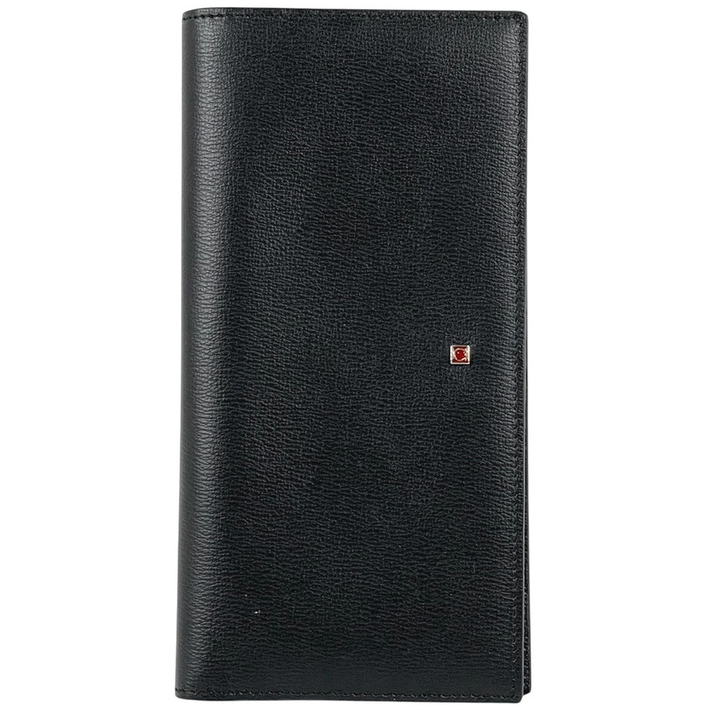 Salvatore Ferragamo Gancini Bi fold Long Wallet Leather Black